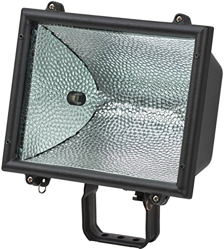 Brennenstuhl Halogenstrahler / Flutlicht Halogen ideal als Baustrahler zur Montage auf Stativ (Außenstrahler IP65 geprüft, 1000 Watt) Farbe: schwarz