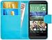 Produktbild G-Shield Hülle für HTC Desire 510 Klapphülle mit Kartenfach - Hellblau