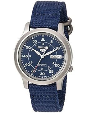 Seiko Herren-Armbanduhr 5 Gent Analog Automatik Textil SNK807K2