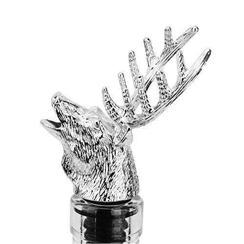 Hirschkopf Flaschenausgießer Weinausgießer Ausgießer Anti-Tropf Bar Wein Stopper - 5