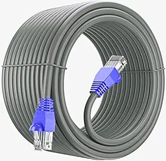 Sadow 10 Meter Outdoor Cat6 LAN Cable, High Speed RJ45 Cat6 Ethernet Patch Network Cable Supports Up to 1 Gigabit for Gaming,for Modem, Router, LAN ADSL (10m) Dark Grey