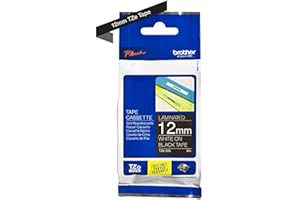 Brother TZE335 Taśma do Drukarek Etykiet, Biały/Czarny, 12 mm