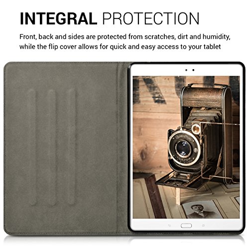 kwmobile Hülle für Asus ZenPad 3S 10 (Z500M) – Tabletcover Slim Case Tablet Schutzhülle – Smart Cover Tabletcase Schwarz Braun - 4