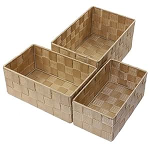 Unbekannt Aufbewahrungsbox 3er Set geflochten RECHTECKIG Badezimmer Box
