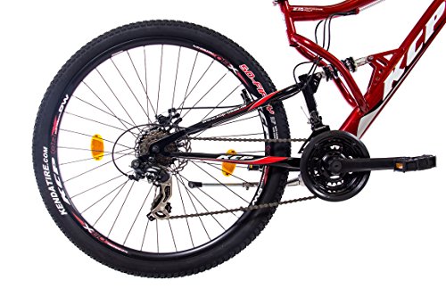 27,5″ Zoll MOUNTAINBIKE FAHRRAD KCP ATTACK Unisex mit 21 Gang SHIMANO TX rot schwarz - 4