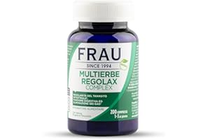 FRAU Multierbe Regolax Complex 200 Compresse da 500 mg, Integratore Alimentare Regolarità Transito Intestinale, Lassativo Forte per Stitichezza, Eliminazione Gas, Senza Glutine e Lattosio, Vegano