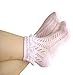 Little Girls Lace Cotton Crochet Socks Seamless Pretty Christmas Birthday Gifts (1-4 years, pink)