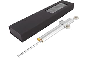 Runfarr Stabilizzatore ammortizzatore di sterzo per moto, 36 cm, in lega di alluminio CNC, ammortizzatore di sterzo per controllo di sicurezza, ammortizzatore di sterzo per la maggior parte delle moto