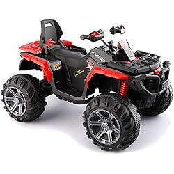 Quad Elettrico Moto Monster ATV 12V 1 Posto Per Bambini Star Kids Passion Rosso