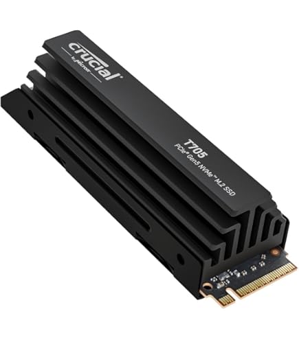 Crucial T500 1TB SSD PCIe Gen4 NVMe M.2 with Heatsink, Up to