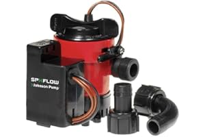 Johnson Pump 05903-00 Cartridge Combo Automatic Submersible Bilge Pump - 12V, 1000 GPH, red
