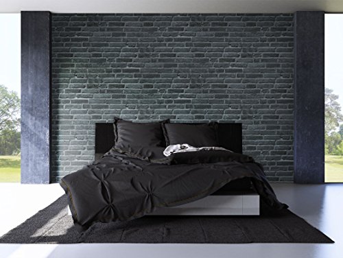 Steintapete Vliestapete Stein Schwarz Dunkel Natur , schöne edle Tapete im Steinmauer Design , moderne 3D Optik für Wohnzimmer, Schlafzimmer oder Küche inkl. Newroom Tapezier Ratgeber mit super Tipps! - 5