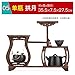 Produktbild GWDecor Jahrgang Rotes Holz Regal Chinesisch Traditionelle Handarbeit Geschnitzt Retro Wenge Möbel Creative Home Einrichtung Tee Set Storage Drum Und Vase Form
