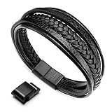 PERFECT GESCHENK: Wunderbar Geschenk für Geburtstag, Hochzeit ,Jahrestag, Valentine und Weihnachten. Das Herren Armband kommt mit einer umweltfreundlichen Tasche oder einer Geschenkbox. Beste Wahl für ein Geschenk!