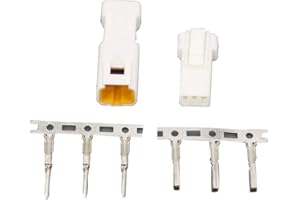 CNLW 5 Sets Automotive Connectors 03T-JWPF-VSLE-S and 03R-JWPF-VSLE-S 3 Pin Waterproof Connectors