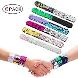 Slap Bracelets Sequin Assorted Reversible Mermaid Wristband for Party Festival (