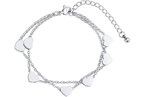 VU100 - Cavigliera regolabile con perline a forma di sfera, per donne e ragazze