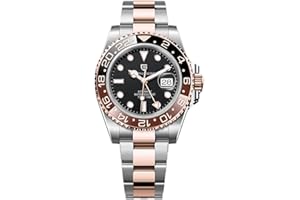 PAGRNE DESIGN Pagani Design GMT Montre Automatique Homme 40 mm Verre Saphir Acier Inoxydable 100 Résistance à l'eau Montre Analogique Montre Mécanique Homme Cadeau Montre pour Homme