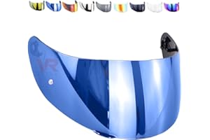 VRACING Visiere Agv K1 K5s k3 SV Horizon Stealth-Sv Skyline S4-Sv Strada Numo Bleu Or Trasparent Clair Iridium Miroir Pas D'origine Aftermarket (Iridium Bleu)