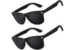 LINVO Gafas de Sol Hombre Mujer Polarizadas Gafas de Conducir con Protección UV Estilo Retro 80's Marca de Diseño Gafas de Sol