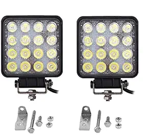 HARD KNIT Tarsier Universal EPISTAR LED Chip High Power Auxiliary Work Light Lamp, SUV 4X4 Off Road (Black) - Set of 2