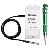 sensor de temperatura via wifi Tiene temporizador único, repetitivo y temporizador de cuenta regresiva que puede usar para controlar automáticamente el electrodoméstico. Soporte máx. 8 tiempos de temporización soltero / repetir/ temporizador de cuenta regresiva. Los temporizadores preestablecidos pueden funcionar aunque la red no esté disponible, pero el dispositivo debe permanecer encendido.