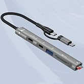 Coverzone &Ccedil;oklayıcı Adapt&ouml;r 5in1 iPhone ile Uyumlu Type-C/Lightning To USB A, SD Card TF Card Macbook Uyumlu &Ccedil;evirici Adapt&ouml;r