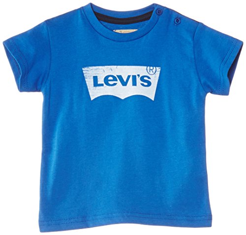 Levi's Baby Boys 0-24m N91007A Logo T-Shirt, Blue (Ink), 6-12 Months (Manufacturer Size:6 Months)