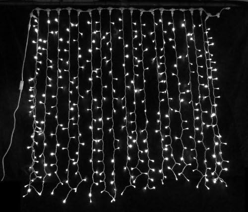 CONNECTABLE LED Curtain Light in Cool White with 1000 LED's - 2 METRE x 5 METRE ** Fully Waterproof Item, Ideal for Weddings, Partys, Christmas, ETC **