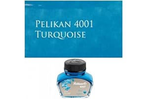 Pelikan® Atrament do piór wiecznych Butelkowy 4001 30ml Tusz Kałamarz | Zmywalny Spiralny Intensywny kolor | Kaligrafia Pisanie ręczne Do szkoły Pracy Biura | Turkusowy