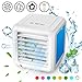 Produktbild Baban 3 in1 Mini Luftkühler, Air Cooler, Mobile Klimaanlage, leiser Tischventilator, Abnehmbarer Wassertank, 8 LED-Lichtkonvertierungsmodi, sehr geeignet für Büro, Camping, zu Hause