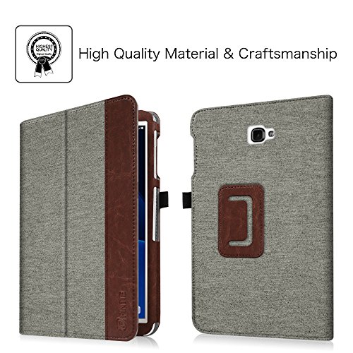 Fintie Samsung Galaxy Tab A 10.1 Hülle – Slim Fit Folio Kunstleder Schutzhülle Case Cover mit Auto Schlaf / Wach Funktion für Samsung Galaxy Tab A 10,1 Zoll T580N / T585N Tablet (2016 Version), Denim grau - 2