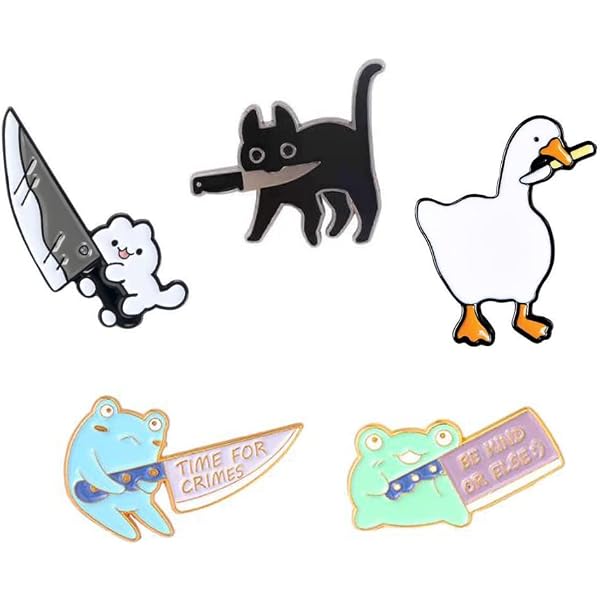 Funny Cat Plant Enamel Pins Set - Cute Cartoon Animal Brooches For Jackets & Bags