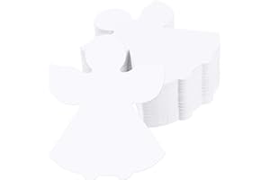 MIXTEACH 200 Pcs White Angel Cutouts Paper