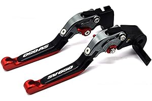 Yanghua Blu titanio regolabile moto leve freno frizione per Suzuki SV650 1999 2000 2001 2002 2003 2004 2005 2006 2007 2008 2009 Rosso4