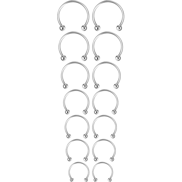 Finto A Clip Anello Piercing Ferro Bilanciere Cerchio Cartilagine