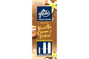 ‎GLADE Glade Touch & Fresh Minispray Nachfüller, Vanilla Cream Cookies, 1er Pack (1 x 10 ml)