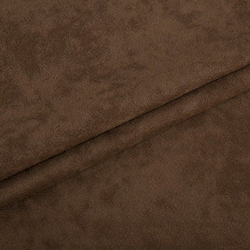 Microfaser, Verlours, Möbelstoff, Polsterstoff, Dekostoff, Uni, Meterware - Braun