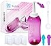 Produktbild NARSA Nasendusche + Dosierlöffel + 3 Aufsätze / Schnupfen / Allergie / Trockener Nase ( Aufsätze für Kinder + Erwachsene) pink Nasenspülkanne / Nasenreinigung / Nasenreiniger / Nasenspülset / Nasenspülung bei Erkältung
