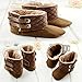 Etosell 0-18M Newborn Toddler Infant Girl Fleece Snow Boots Soft Sole Crib Shoes (M/6-12 Months, Brown)