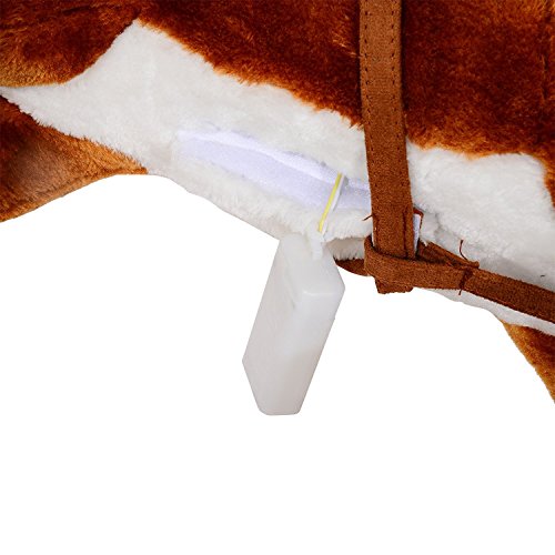 Homcom® Schaukelpferd Kinder Schaukeltier Plüsch Schaukel Pferd Baby Schaukelspielzeug Geschenk für Kinder - 6
