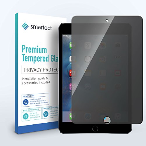 smartect® [SICHTSCHUTZ] Panzerglas Displayschutzfolie für Apple iPad mini 4 aus gehärtetem Tempered Glass • Gorilla Glass mit Härtegrad 9h • Sichtschutzfolie mit Anti-Spy Beschichtung • 0,33mm dünne Blickschutz-Folie - 2