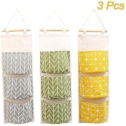 3pcs Sac de Rangement Suspendu, rangement de petits objets et petits objets pour enfants, gain de place, convient à la cuisine, à la salle de bain, au bureau.