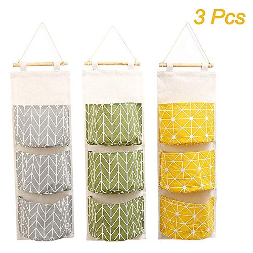 3pcs Sac de Rangement Suspendu, rangement de petits objets et petits objets pour enfants, gain de place, convient à la cuisine, à la salle de bain, au bureau.