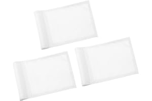 KINGTOP Golf Flag 8x6 Inch - Plain White, 420D Nylon, Tube Inserted - Mini Practice Putting Green Flags for Yard, 3-Pack