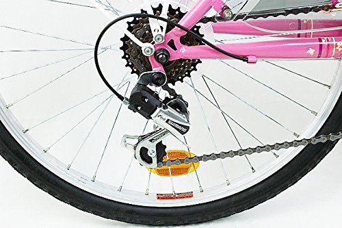 24 Zoll Kinderfahrrad Cityfahrrad Mädchenfahrrad Kinder City Fahrrad Citybike Starlet Pinkweiss 6 Gang SHIMANO mit Korb - 3