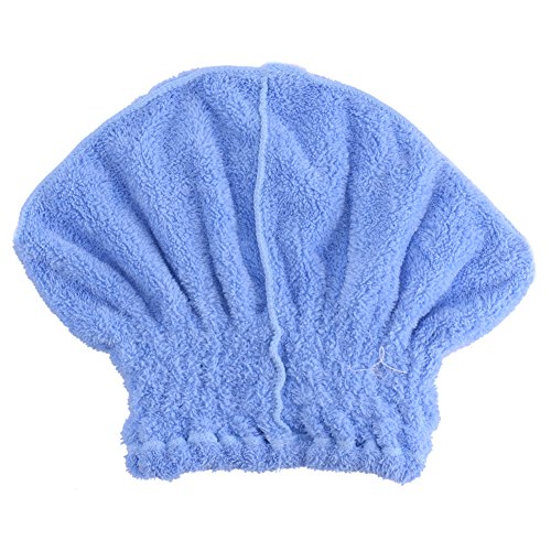 Molie Womens Microfiber Hair Drying Towel Quickly Dry Hair Hat Hair Turban Wrap Blue