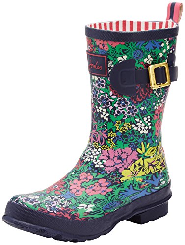 Joules Women's Molly Welly Classic Mid-Calf Boots, Navy Ch Florl, 3 UK