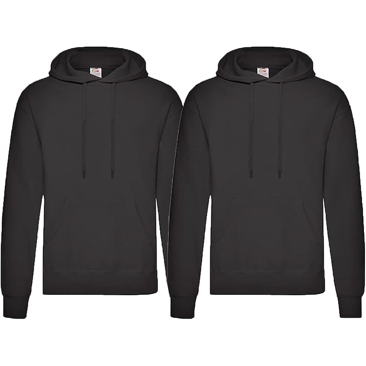 Fruit Of The Loom Herren Kapuzenpulli – Schwarz, Gr. 54 (XL), Baumwolle-Mix