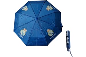 ARDITEX, Paraguas Real Madrid Niño, Paraguas Plegable, Regalo del Real Madrid, Fabricado en Poliéster, Plegable y Tematizado con Funda, Apertura Manual D 96cm, L 56cm, 8 Paneles